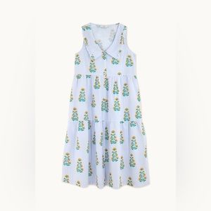 NWT, Tiny Big Sister, Tiny Cottons, Flowers Collar Dress, Size 40